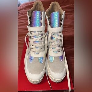 Holographic White Women's Boots
